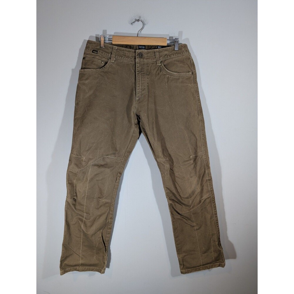 KUHL RYDR Mens Pants Khaki Brown Chino Straight Leg Sz 34x30 Vintage Patina